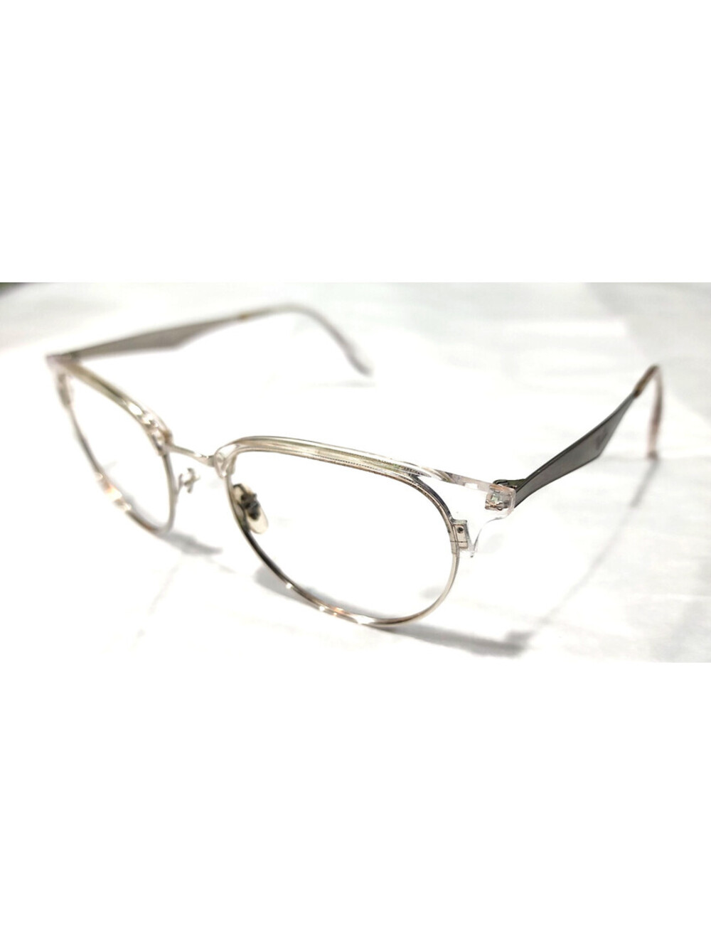 Ray Ban RB6396 2936 No Nose Pad Clear Silver Metal Round Eyeglasses 53-19 145
